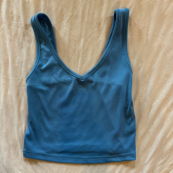 SHEIN Sky Blue Ribbed Tank - Picture 2 of 5